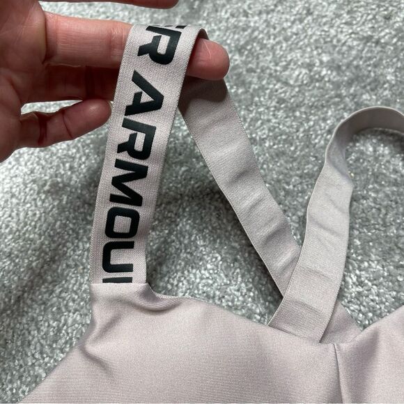Under Armour Women's Small Pink Sports Bra Padded Cross Back - Picture 2 of 7